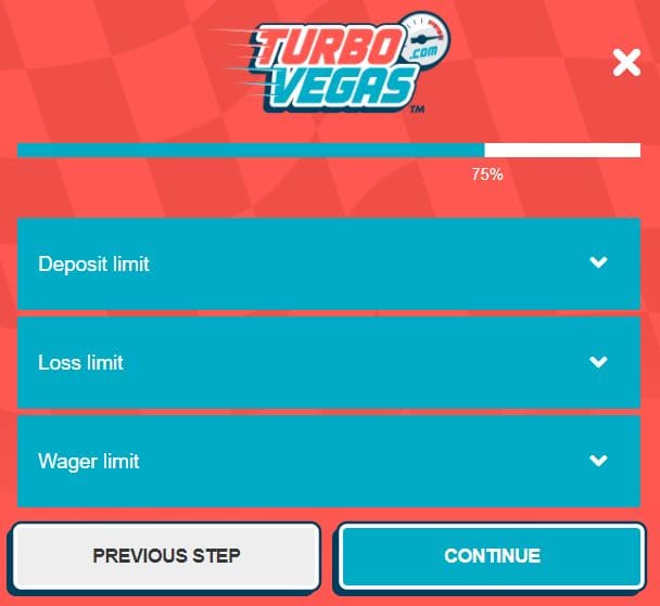 Turbo Vegas Registration Step 4
